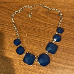 Blue and silver statement necklace